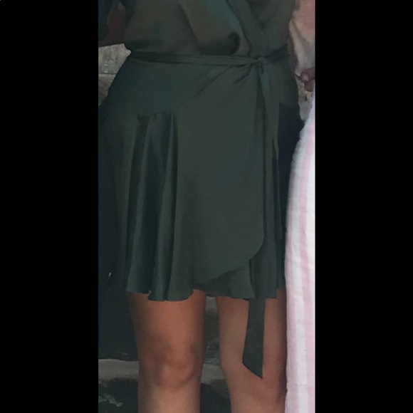 Zimmermann Espionage Wrap Mini Dress in Hunter Green size 2 - Picture 3 of 6
